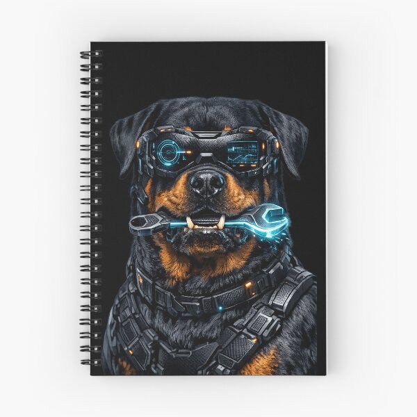 Item preview, Cybernetic Rottweiler with Neon Wrench designed and sold by teemix.