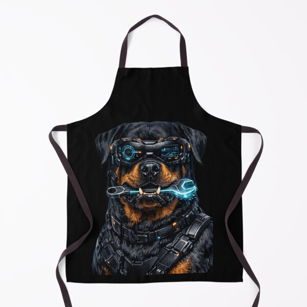 Item preview, Cybernetic Rottweiler with Neon Wrench designed and sold by teemix.