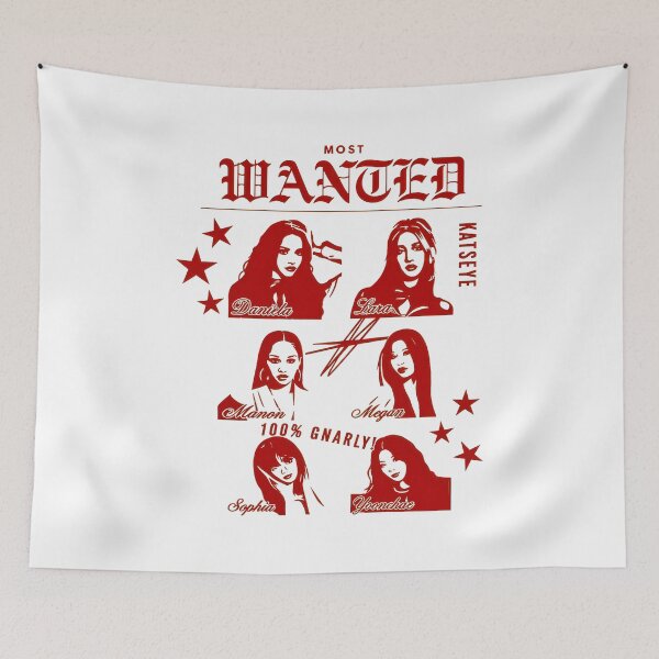 Item preview, KATSEYE Most Wanted Red Silhouette Graphic – Six Member Pop Group Fan Design designed and sold by RandallHa68712.