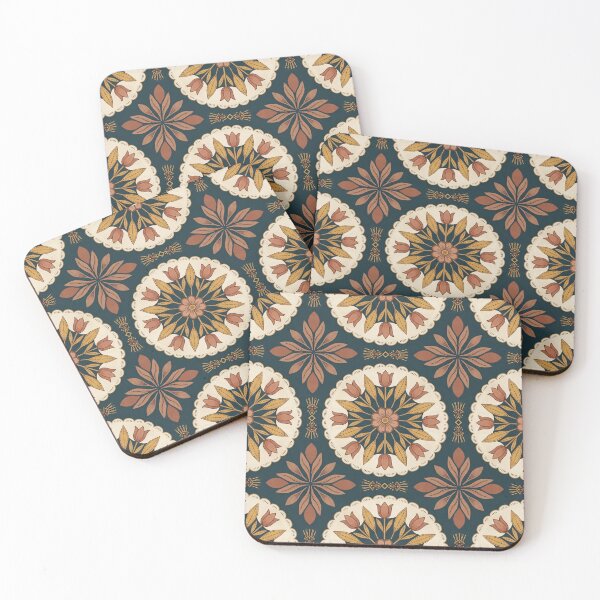 Item preview, Terracotta Boho Floral Geometric Medallion designed and sold by arteresting-art.