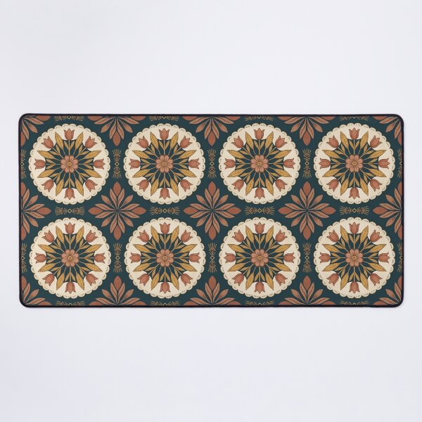 Item preview, Terracotta Boho Floral Geometric Medallion designed and sold by arteresting-art.