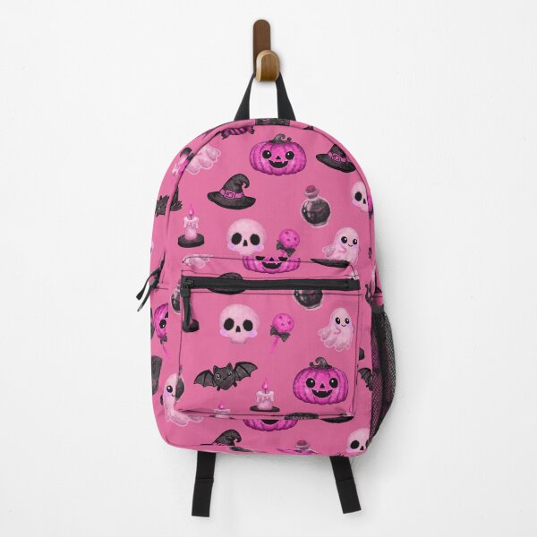 Item preview, Cute Pink Spooky Halloween Pattern - Ghosts, Pumpkins, Skulls & Witchy Elements designed and sold by Potattoo.