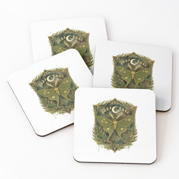 Item preview, Moon Phase Luna Moth Botanical | Witchy Celestial  | Cottagecore Insect  | Moon Moth  designed and sold by FernaRoje.