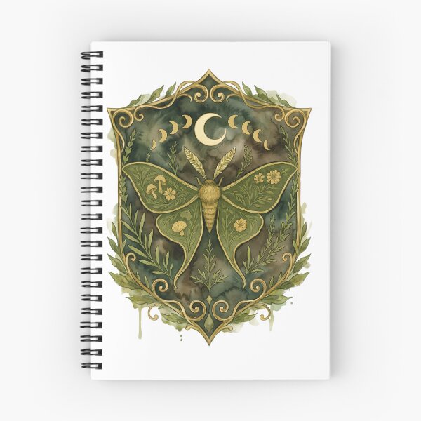 Item preview, Moon Phase Luna Moth Botanical | Witchy Celestial  | Cottagecore Insect  | Moon Moth  designed and sold by FernaRoje.