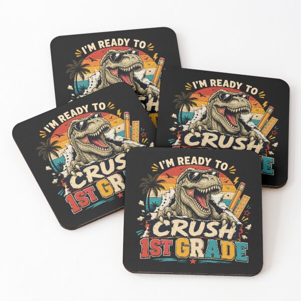 Item preview, I'm Ready to Crush 1st Grade Dinosaur designed and sold by WhooHoo-Art.