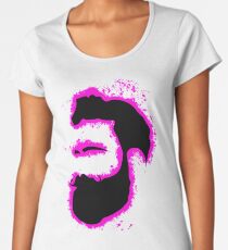 Man vector pink and black silhouette Women's Premium T-Shirt