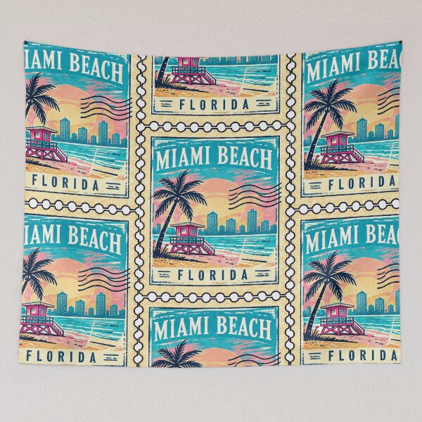 Item preview, Miami Beach Stamp designed and sold by clarkfraser.