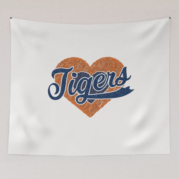 Item preview, Vintage Tigers Hearts Distressed Sports Fan Team Spirit designed and sold by RockTheFeal.