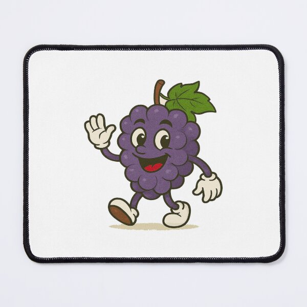 Item preview, Cute Waving Grape Mascot designed and sold by zerostantrumla.