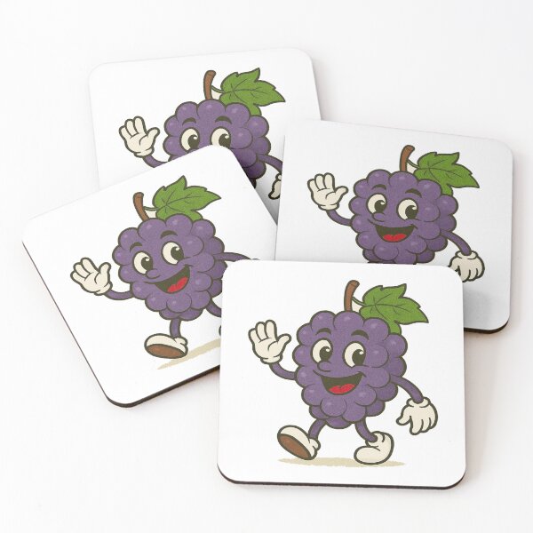 Item preview, Cute Waving Grape Mascot designed and sold by zerostantrumla.