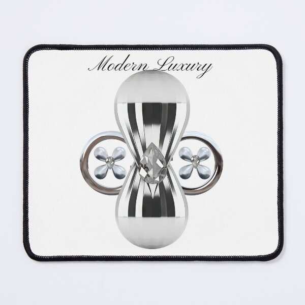 Item preview, Modern Luxury Silver 3D Abstract Geometric Art and Diamond Crystal Design designed and sold by MinimalAurashop.