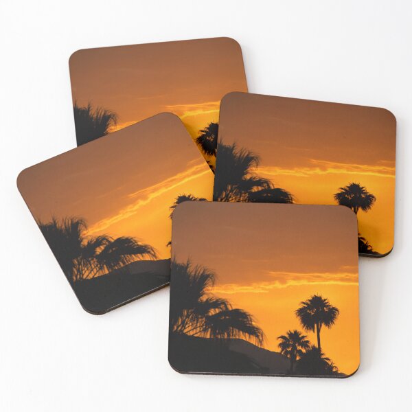 Item preview, Golden Tangerine Sunset With Palm Tree Silhouettes  designed and sold by DEC02.