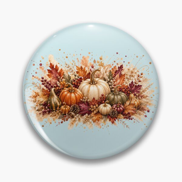 Item preview, Elegant Thanksgiving Pumpkins – Autumn Harvest Watercolor Splash designed and sold by HO•Designs.