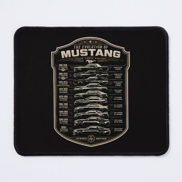 Item preview, Mustang History Silhouette Retro Generation Vintage Models designed and sold by FernaRoje.