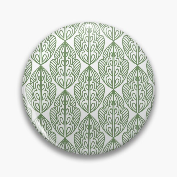 Item preview, Art Nouveau Leaf Damask Green Pattern designed and sold by ArtisticInks.