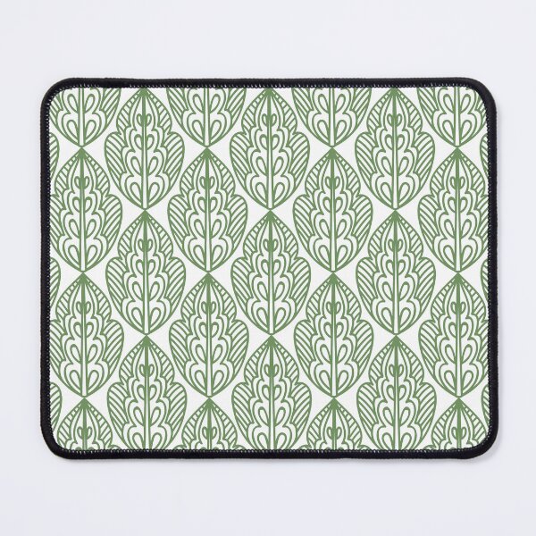 Item preview, Art Nouveau Leaf Damask Green Pattern designed and sold by ArtisticInks.