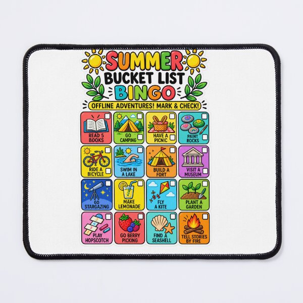 Item preview, Summer Bucket List Bingo Shirt | Screen Free Family Activities Challenge designed and sold by alexcorporation.