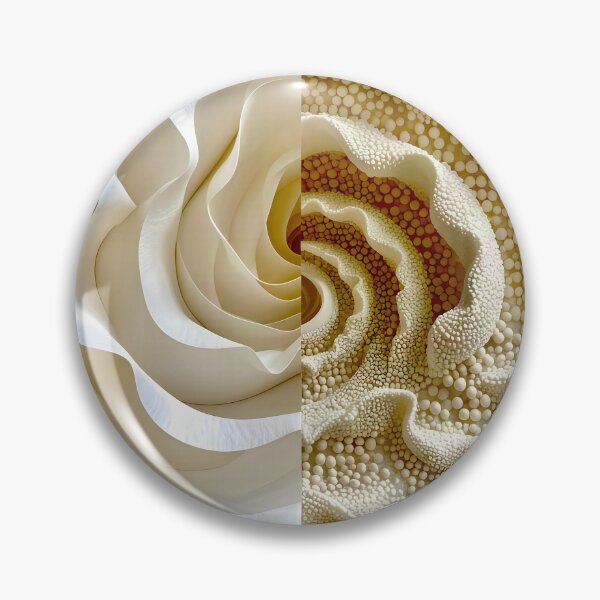 Item preview, Creative Floral Texture Design in Ivory and White designed and sold by Vicky Brago-Mitchell®.
