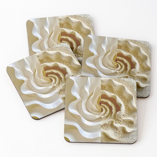 Item preview, Creative Floral Texture Design in Ivory and White designed and sold by Vicky Brago-Mitchell®.