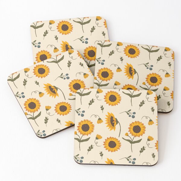 Item preview, Sunflower Vintage Floral Pattern Sticker designed and sold by FUSION STUDIO.