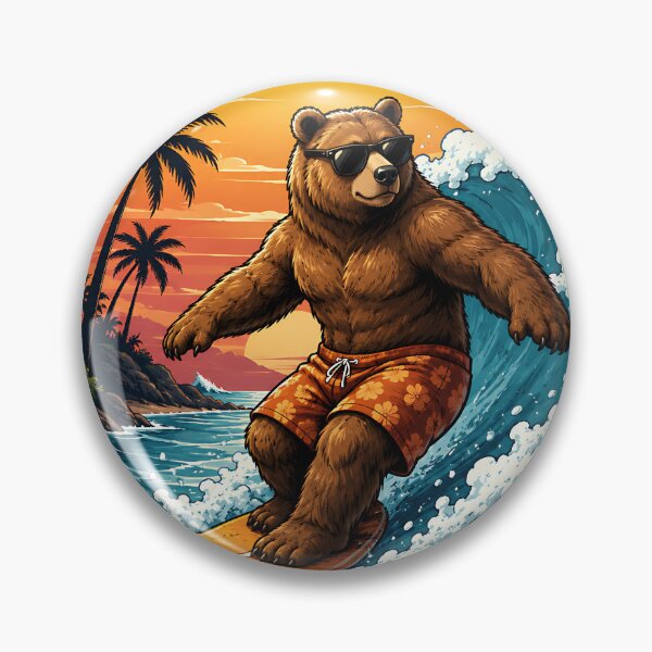 Item preview, Cool Surfing Bear Sunglasses Sunset  designed and sold by Jaideep Walia.