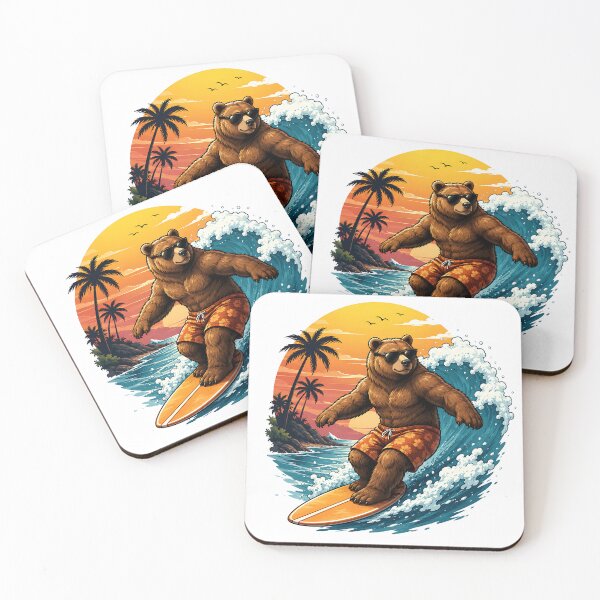 Item preview, Cool Surfing Bear Sunglasses Sunset  designed and sold by Jaideep Walia.