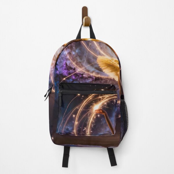 Item preview, Cosmic Ballerina Dancing Through the Galaxy – Golden Celestial Ballet Fantasy Art designed and sold by DreamyWallVibes.