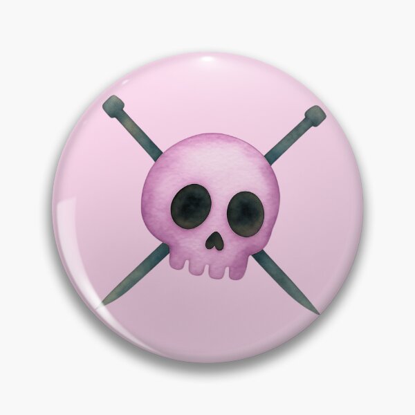 Item preview, Skull design with knitting needle "crossbones"  designed and sold by OmStudioz .