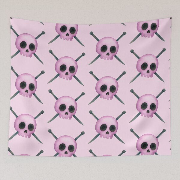 Item preview, Skull design with knitting needle "crossbones"  designed and sold by OmStudioz .