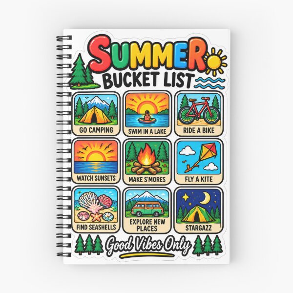 Item preview, Summer Bucket List good vibes only Shirt | Camping Hiking Outdoor Family Vacation designed and sold by alexcorporation.