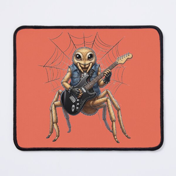 Item preview, Rocker Spider with Electric Guitar - Cute Heavy Metal Insect Illustration designed and sold by Evelashop.