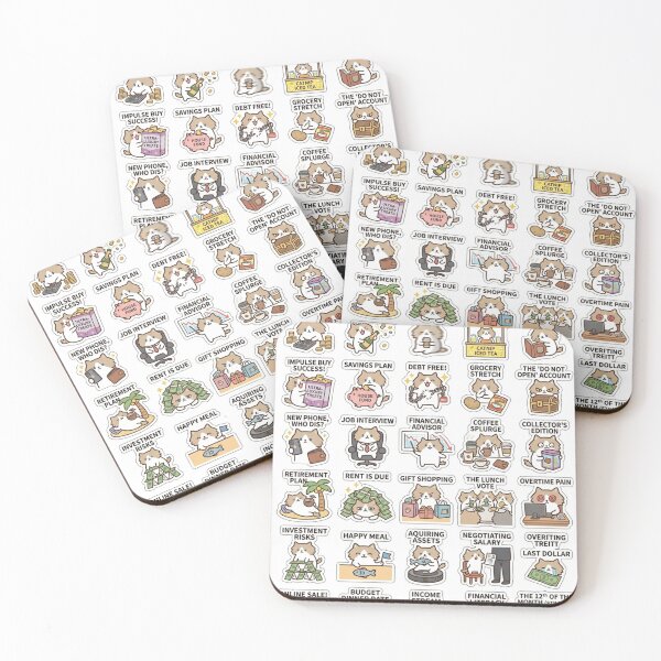 Item preview, Monthly Salary Cat Meme Sticker Pack designed and sold by Cozy Moss Studio.
