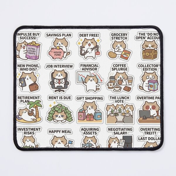 Item preview, Monthly Salary Cat Meme Sticker Pack designed and sold by Cozy Moss Studio.