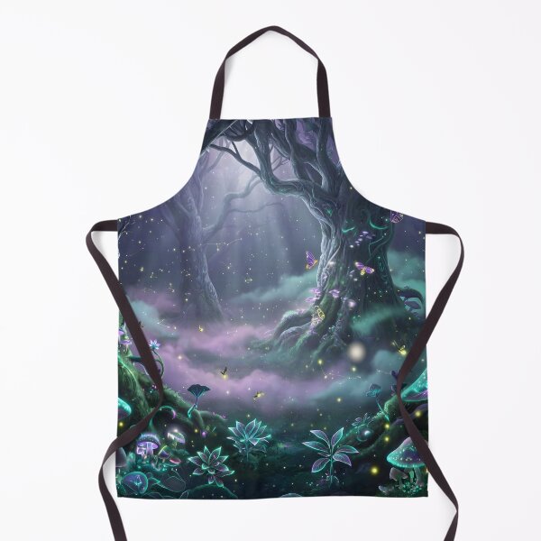 Item preview, Enchanted Glowing Forest with Magical Mushrooms, Fireflies & Mystical Trees designed and sold by DreamyWallVibes.