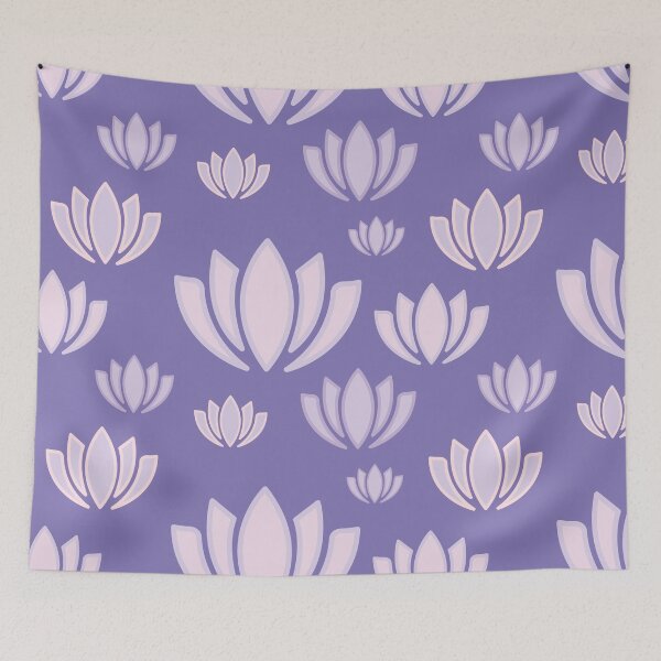 Item preview, Seamless Pattern of Soft Purple Lotus Flowers designed and sold by prapapon.