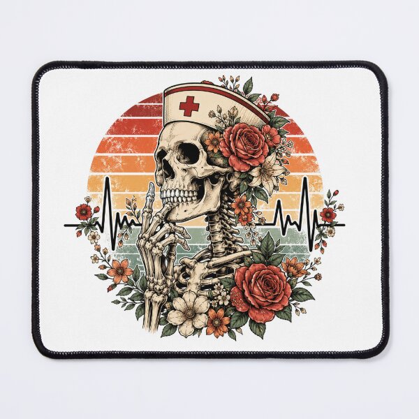 Item preview, Floral Anatomical EKG Line Art designed and sold by teemix.