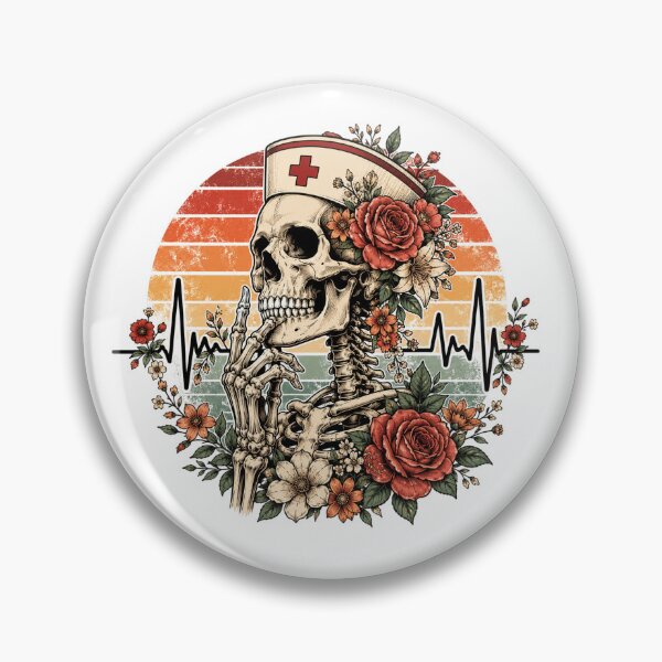 Item preview, Floral Anatomical EKG Line Art designed and sold by teemix.