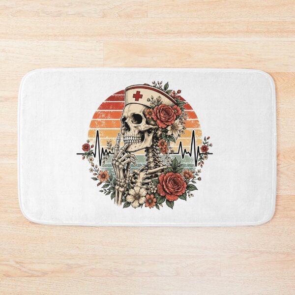 Item preview, Floral Anatomical EKG Line Art designed and sold by teemix.
