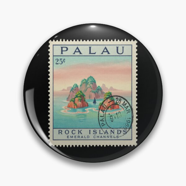 Item preview, Palau Pacific Rock Islands Emerald Channel Stamp Sticker designed and sold by stickercuffs.