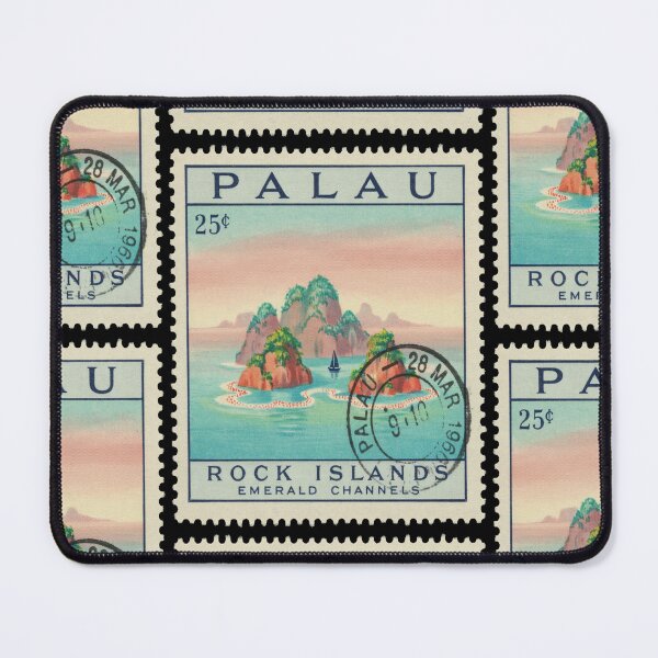 Item preview, Palau Pacific Rock Islands Emerald Channel Stamp Sticker designed and sold by stickercuffs.