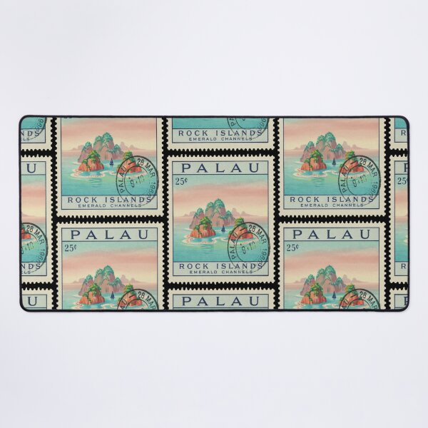 Item preview, Palau Pacific Rock Islands Emerald Channel Stamp Sticker designed and sold by stickercuffs.