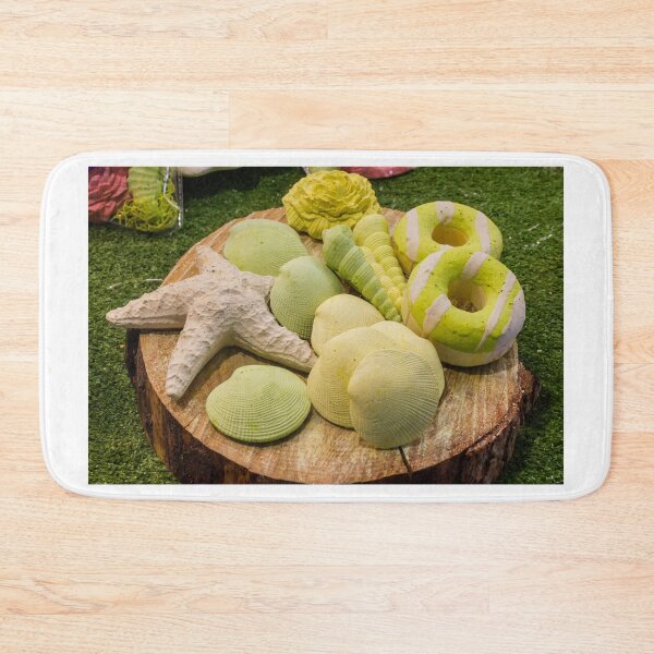 Item preview, Handmade Seashell And Cupcake Soaps Displayed On Rustic Wooden Board At Craft Market designed and sold by Nmallia.