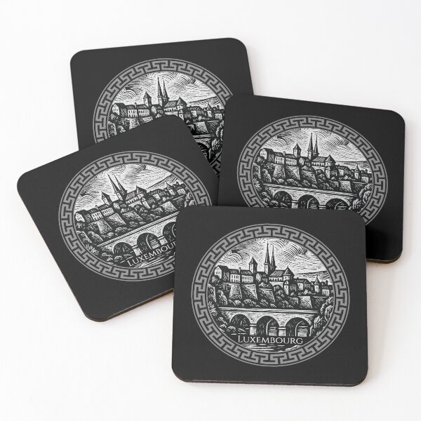 Item preview, Luxembourg Vintage Woodcut Art designed and sold by Thistle-TShop.
