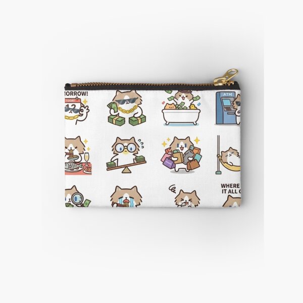 Item preview, Monthly Salary Cat Meme Sticker Pack 1.0 designed and sold by Cozy Moss Studio.
