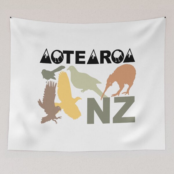 Item preview, Aotearoa Native Birds Silhouettes Art designed and sold by Al Benge - NZ & Australian Art.