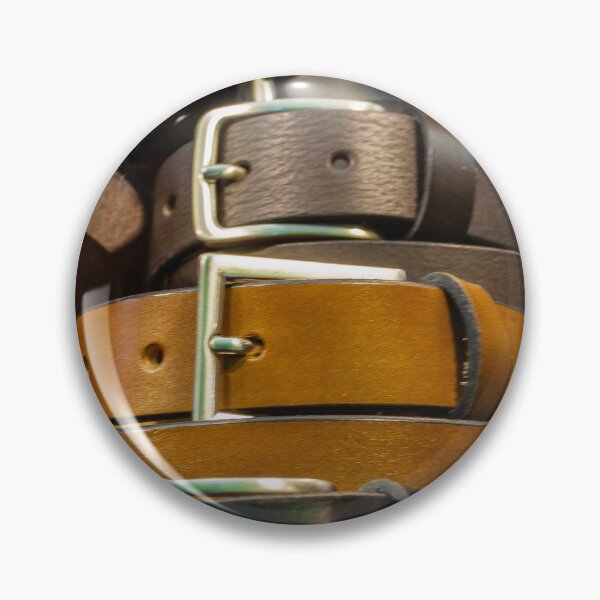 Item preview, Stacked Leather Belts With Metal Buckles Displayed in a Fashion Accessory Store designed and sold by Nmallia.