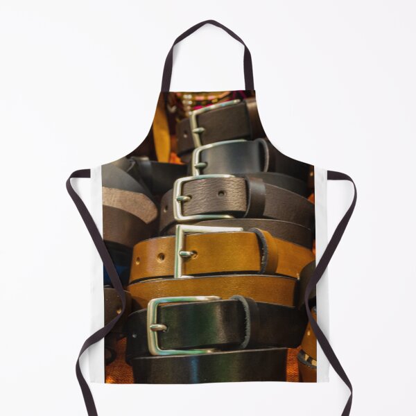 Item preview, Stacked Leather Belts With Metal Buckles Displayed in a Fashion Accessory Store designed and sold by Nmallia.