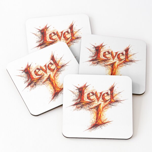 Item preview, Level I Fiery Metal Typography Art designed and sold by Cukupsehatlah.