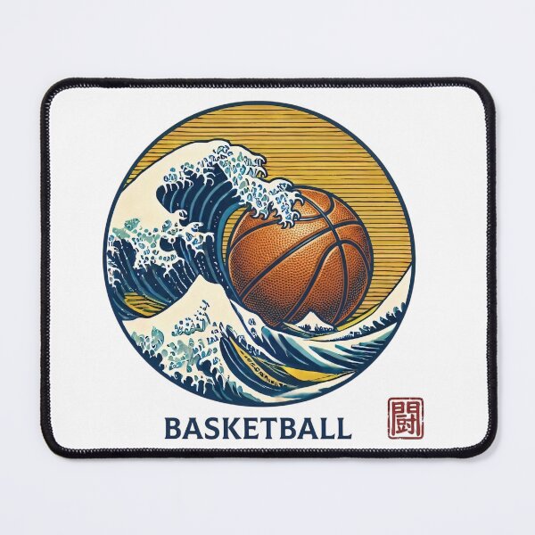 Item preview, Great Wave Basketball Art - Traditional Japanese Hokusai Style designed and sold by SakuraJapanArt.