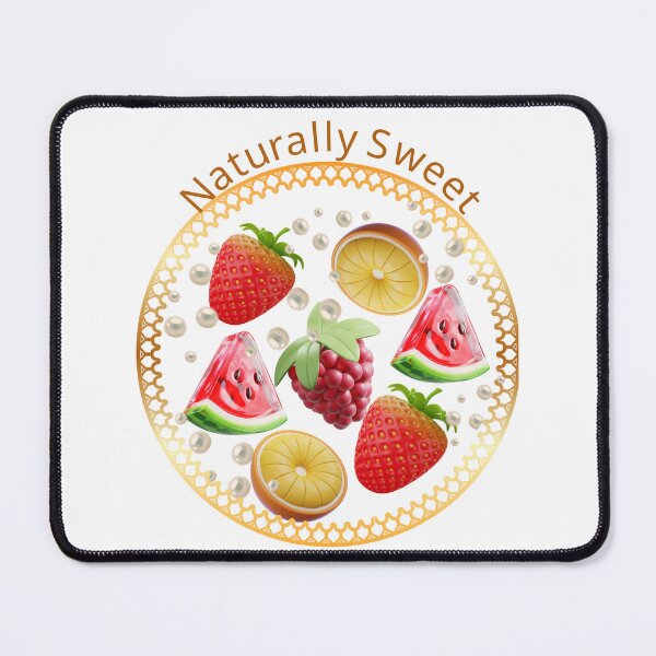Item preview, Naturally Sweet 3D Fresh Fruits Art Design with Golden Border designed and sold by MinimalAurashop.